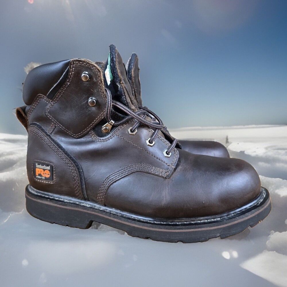 Timberland PRO Men's 6" Pit Boss Steel Toe Work Boots 33034 Brown 11W MINT!